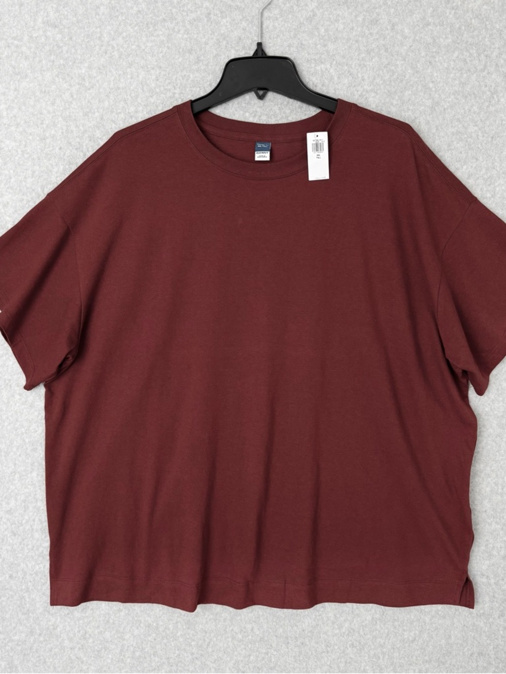 Old Navy Vintage Tee T Shirt XXL Tall Maroon Red Short Sleeve Casual Top NWT